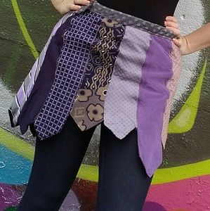 Vintage mini skirt made entirely of silk ties!